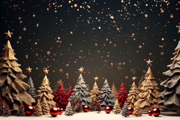 Árvore de Natal decorada, feliz Natal e feliz ano novo conceito