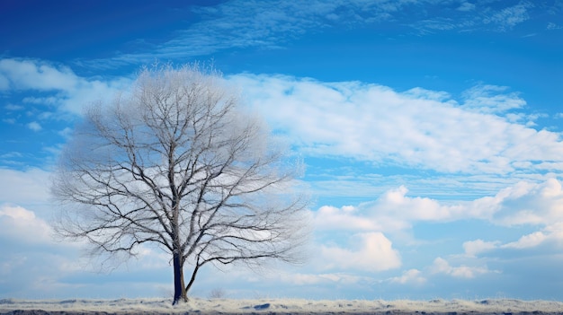 Árvores do céu azul vibrante