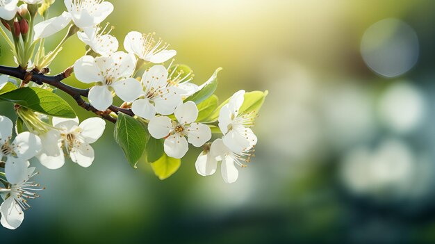 Árvores em flor de primavera flores paisagem de primavera com árvore em flor