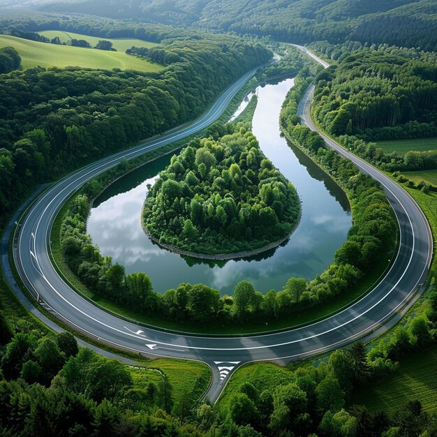 Foto saarschleife bucle del río sarre sarre alemania europa