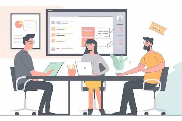 SaaS-Produktmanager, der die Entwicklung beaufsichtigt