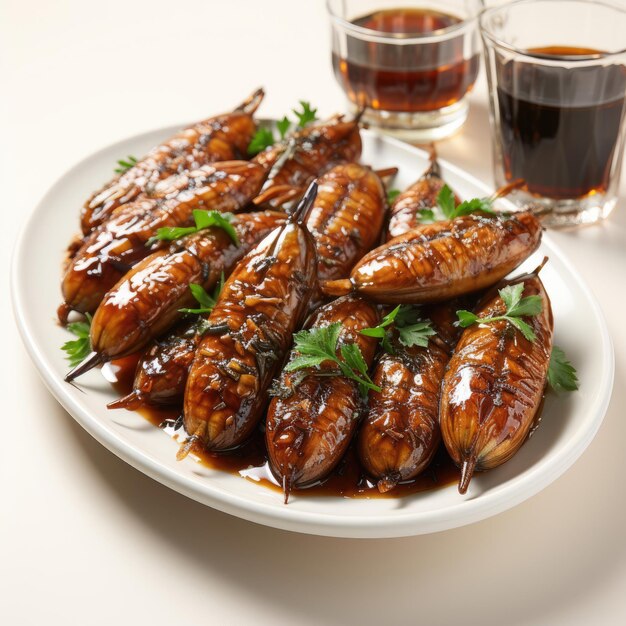 Foto sabaoyaki caballa salada a la parrilla a menudo servida con un lado de arroz comida japonesa