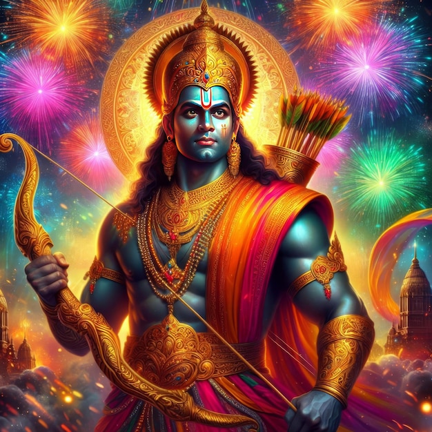 El sabio de Ayodhya Retrato del Señor Rama