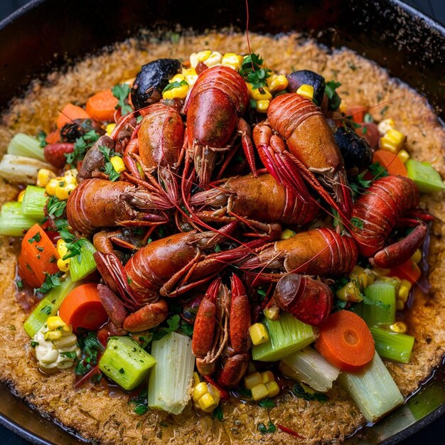 El sabor del cangrejo hervido es una deliciosa delicia de mariscos