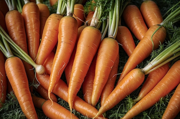 El sabor de la cosecha de la huerta de zanahoria pura