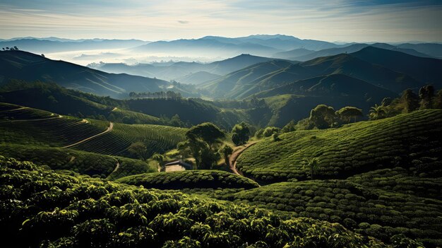 Foto el sabor de la granja de café guatemalteca