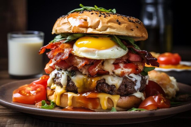 El sabor de la hamburguesa a la parrilla el agua de la boca Medley el agua de las bocas Medley 490jpg