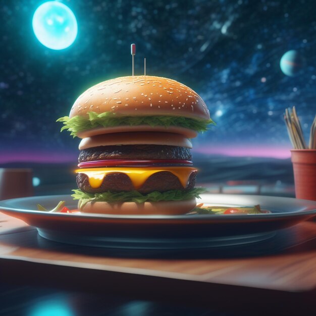Foto saboreando a delícia perfeita do cheeseburger