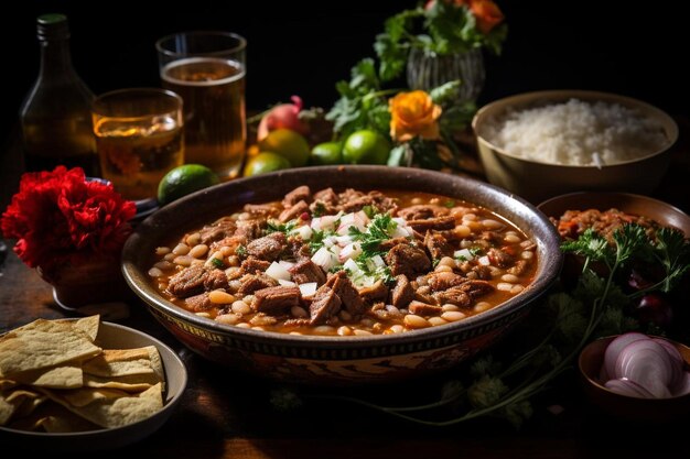 Foto saboreando a tradição pozole contra o branco melhor foto de pozole