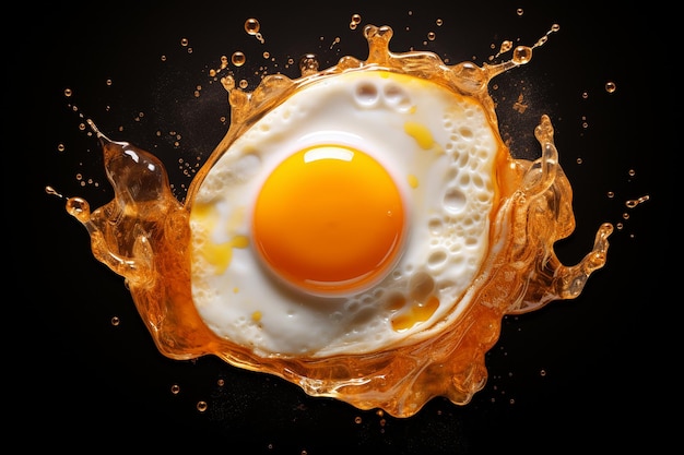 Foto saboreando una delicia de huevo perfectamente frito