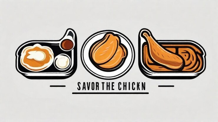 Foto saboreando os sabores dos pratos de peito de frango