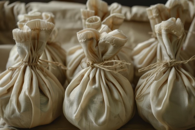 Foto saborear los jugosos dumplings tradicionales georgianos de khinkali llenos de carne o queso con sabor