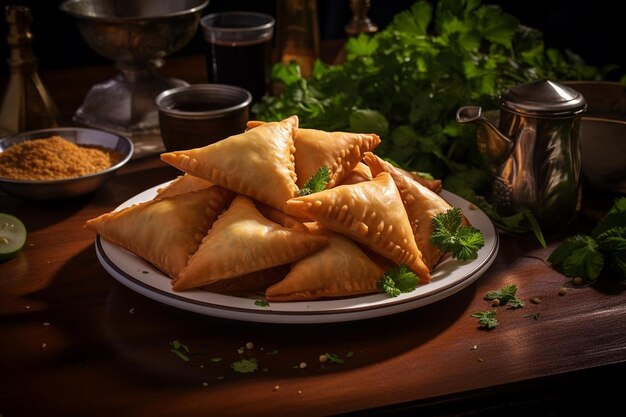 saborear el sabor de las samosas