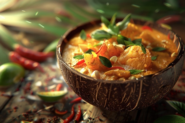 Saboreie o sabor da Tailândia com um exótico ai cu generativo tailandês