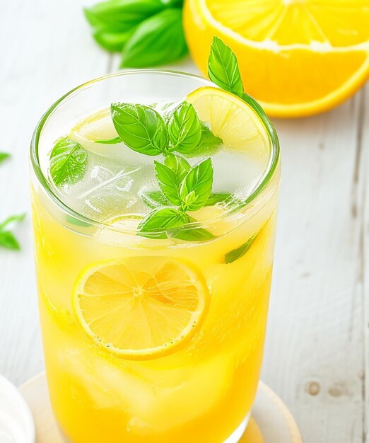 Saborosa agua de limón, naranja, albahaca y limón