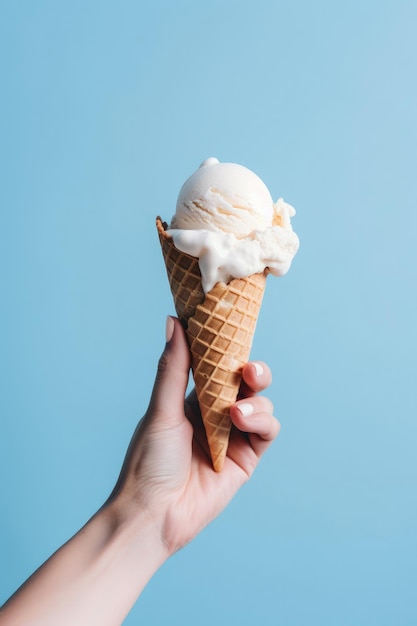 Saborosa ilustração de sorvete doce AI Generative