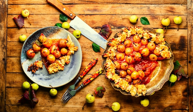 Saborosa torta de pêra caseira