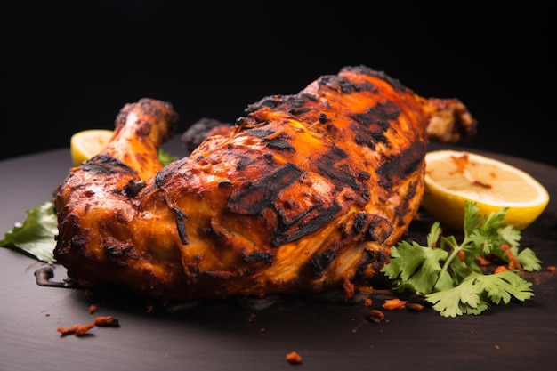 Saboroso frango Tandoori de fogo, uma especialidade indiana não vegetariana picante