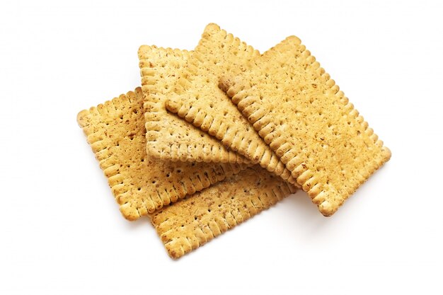 Saborosos biscoitos crocantes isolados