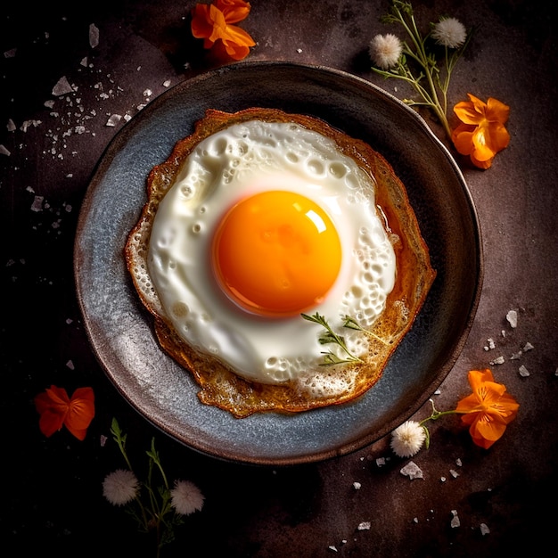 Una sabrosa tortilla en una cacerola en la mesa