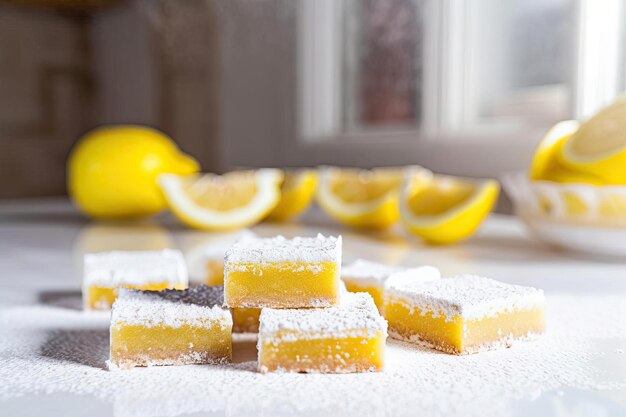 Sabrosas barras de limón Tarta perfectamente dulce