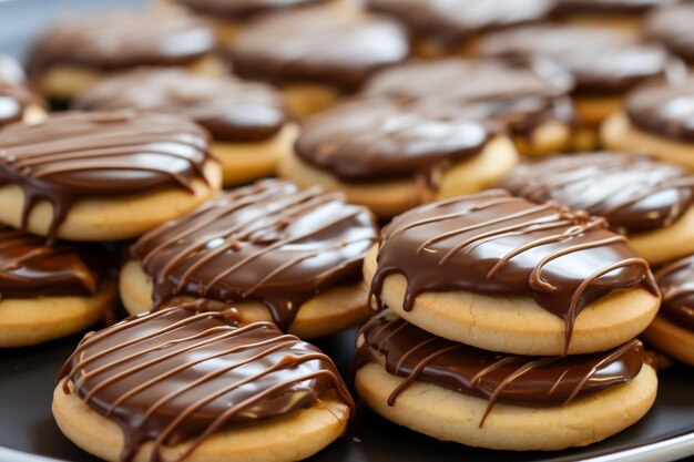 Sabrosas galletas con relleno de chocolate