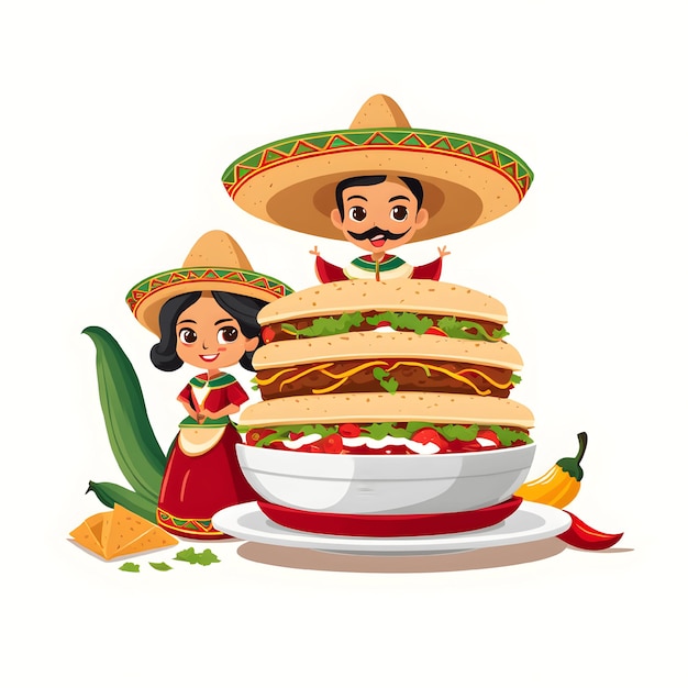 Sabrosas quesadillas mexicanas, enchiladas y tacos con lima