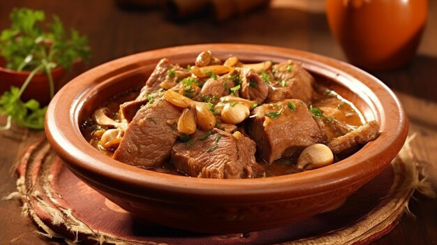 sabrosas tiras de ternera estofadas con porcini