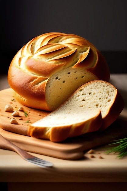 Foto sabroso pan de aspecto azucarado que se ve delicioso