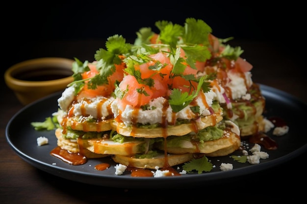 Foto el sabroso papdi chaat dahi puri el popular rápido dahi pori fotografía de imágenes