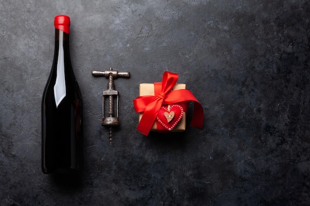 Sacacorchos de botella de vino y caja de regalo