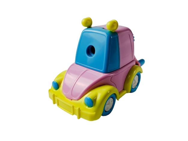 Sacapuntas modelo coche de juguete colorido pastel