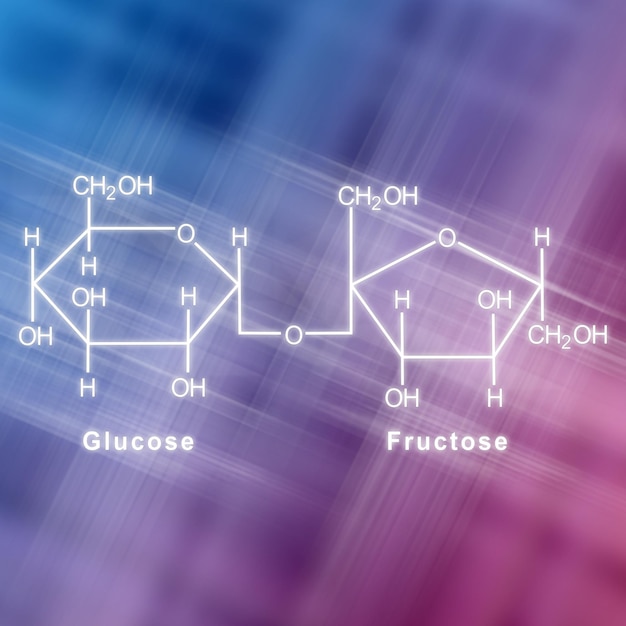 Foto sacarosa fórmula química estructural