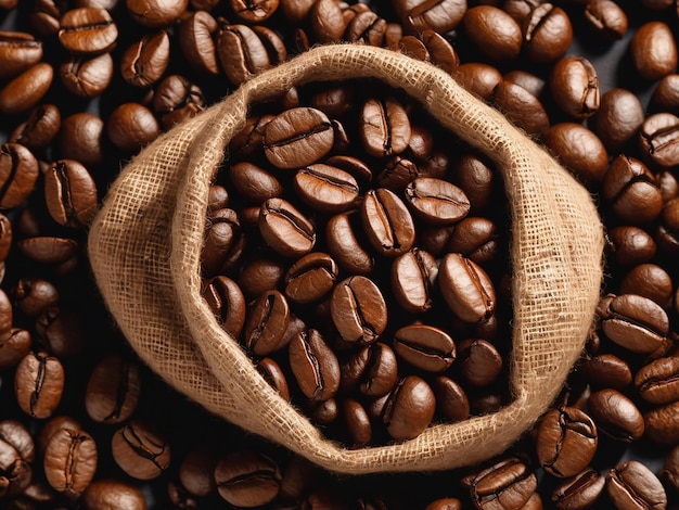Sack voller Kaffee-Arabica-Bohnen