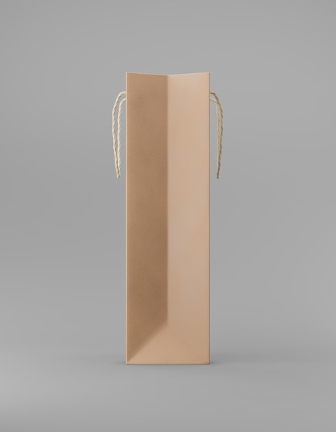 Saco de embalagem ecológica de papel kraft com alça lateral