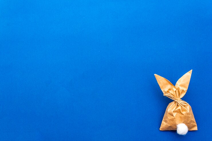 Foto saco de presente de papel de coelhinho da páscoa