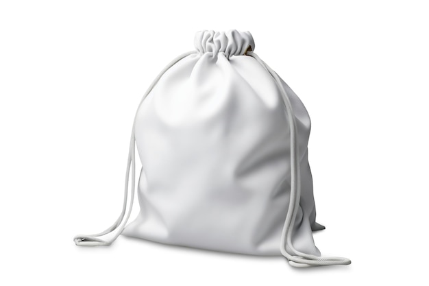 Saco ou mochila isolado em fundo branco Modelo de saco de sapatos Elemento para design