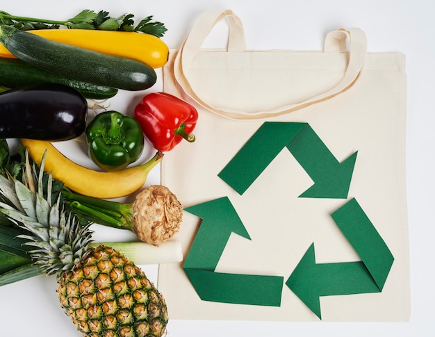 Saco reutilizável de vegetais e frutas