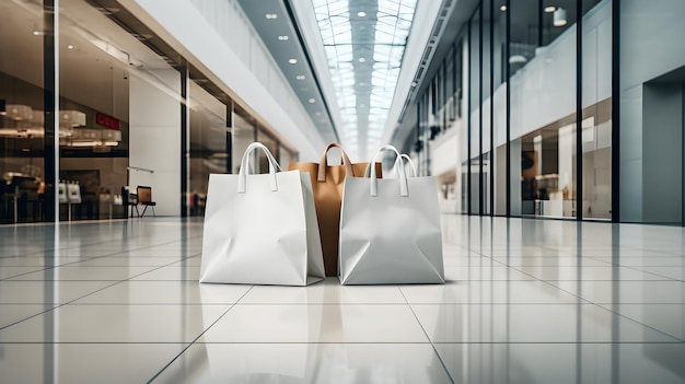 Foto sacolas de compras no shopping