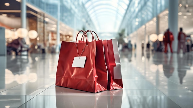 Foto sacolas de compras no shopping