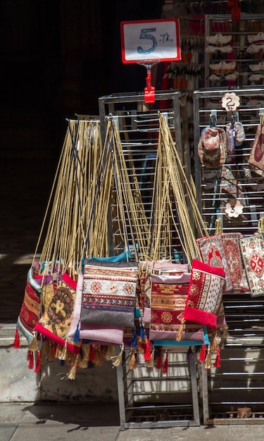 Sacos artesanais turcos tradicionais como itens de presente