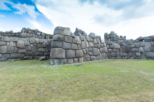 Sacsayhuaman Inka-Ausgrabungsstätte in Cusco Peru