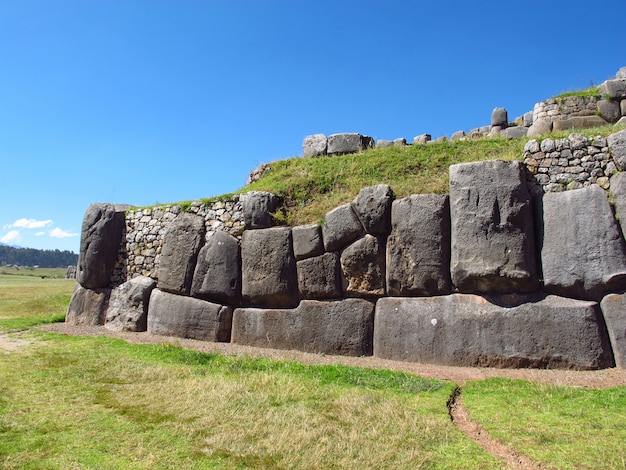 Sacsayhuaman, ruinas de la fortaleza en Cusco, Imperio Inca, Perú