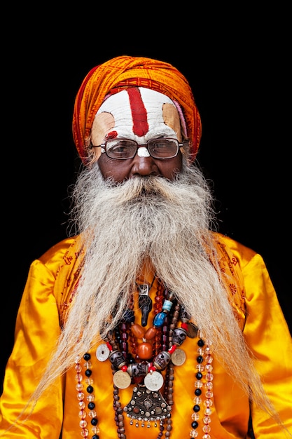 Sadhu im pashupatinath-tempel