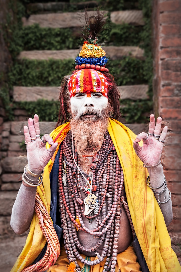 Foto sadhu en el templo de pashupatinath