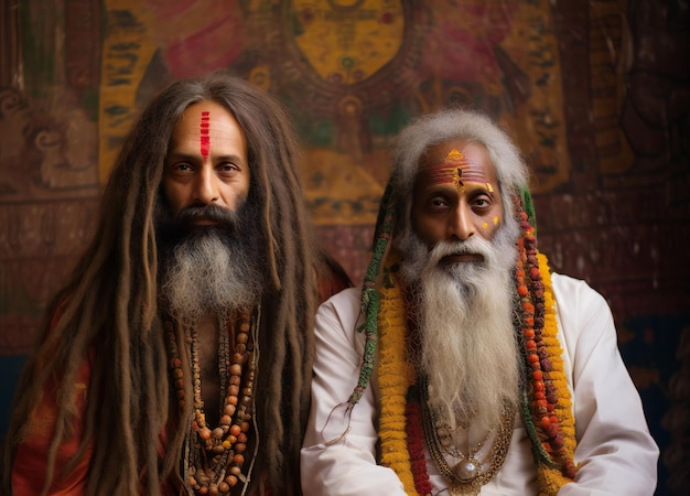 Foto sadhu en varanasi, india