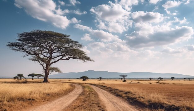 Foto safari-abenteuer afrika schönheit in der natur ki-generierte landschaft