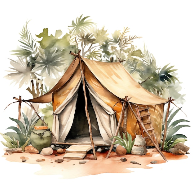 Safari Andere Aquarell-Illustration von Safari-Tieren Cliparts