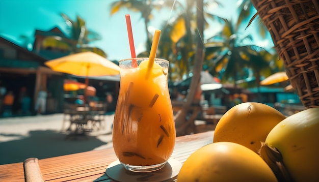 Saft in einer Strandlandschaft