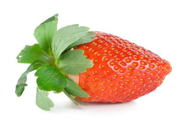 Saftige Erdbeere auf weißem Hintergrund